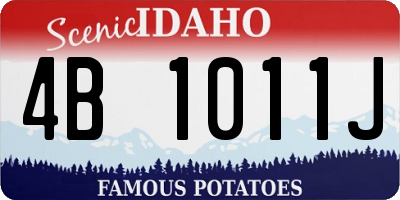 ID license plate 4B1011J
