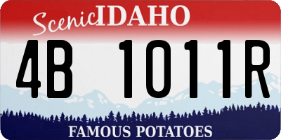 ID license plate 4B1011R