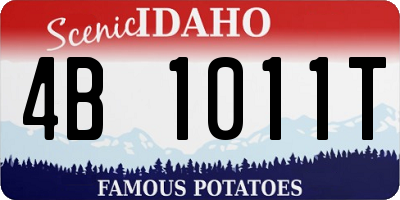 ID license plate 4B1011T