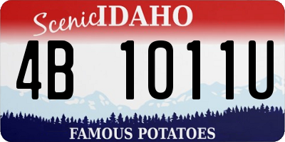 ID license plate 4B1011U