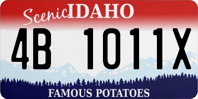 ID license plate 4B1011X