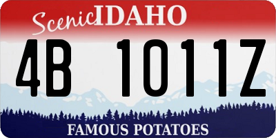 ID license plate 4B1011Z