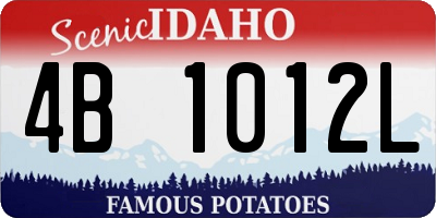ID license plate 4B1012L