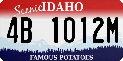ID license plate 4B1012M
