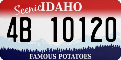 ID license plate 4B1012O