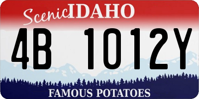 ID license plate 4B1012Y
