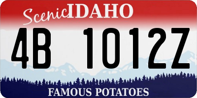ID license plate 4B1012Z