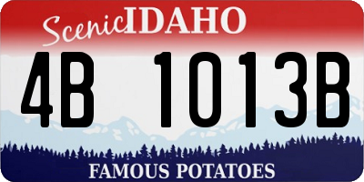 ID license plate 4B1013B