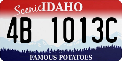 ID license plate 4B1013C