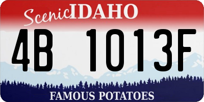 ID license plate 4B1013F