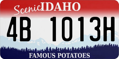 ID license plate 4B1013H