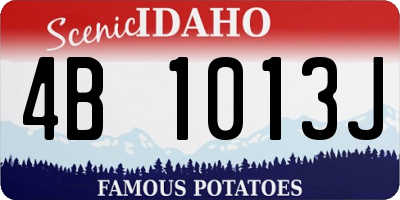 ID license plate 4B1013J