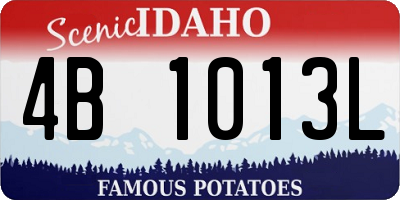 ID license plate 4B1013L