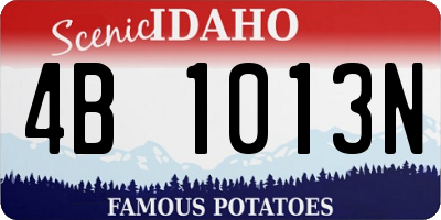 ID license plate 4B1013N