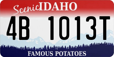 ID license plate 4B1013T