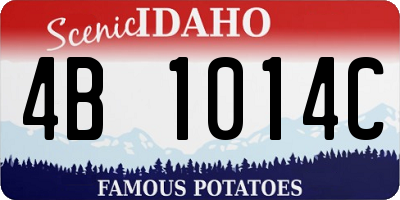 ID license plate 4B1014C