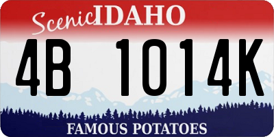 ID license plate 4B1014K
