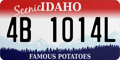 ID license plate 4B1014L