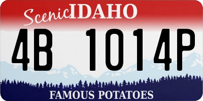 ID license plate 4B1014P
