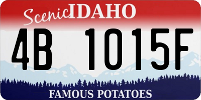 ID license plate 4B1015F