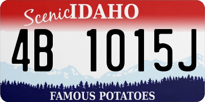 ID license plate 4B1015J