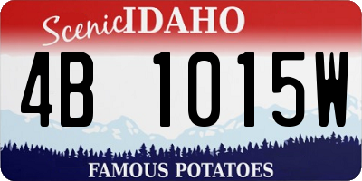 ID license plate 4B1015W