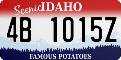 ID license plate 4B1015Z