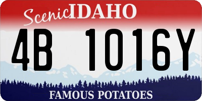 ID license plate 4B1016Y