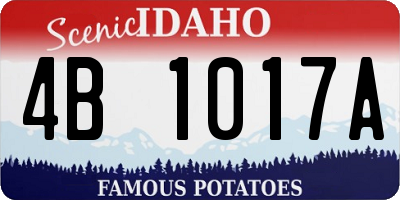 ID license plate 4B1017A