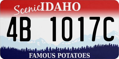 ID license plate 4B1017C