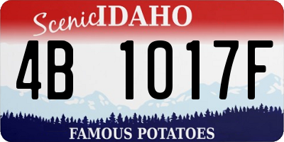 ID license plate 4B1017F
