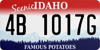 ID license plate 4B1017G