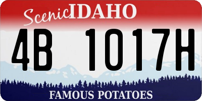 ID license plate 4B1017H