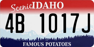 ID license plate 4B1017J