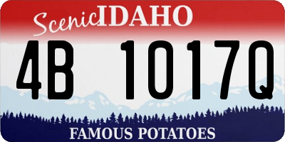 ID license plate 4B1017Q