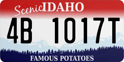 ID license plate 4B1017T
