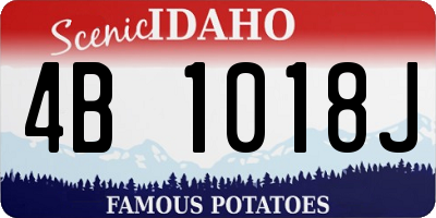 ID license plate 4B1018J