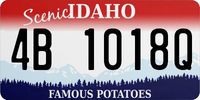 ID license plate 4B1018Q