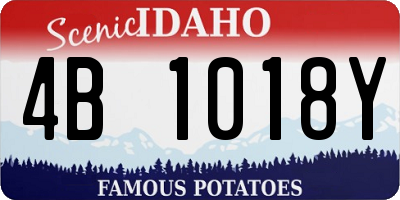 ID license plate 4B1018Y