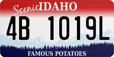 ID license plate 4B1019L