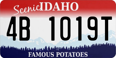 ID license plate 4B1019T
