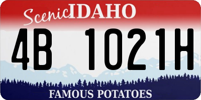 ID license plate 4B1021H
