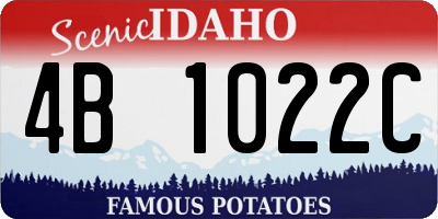 ID license plate 4B1022C