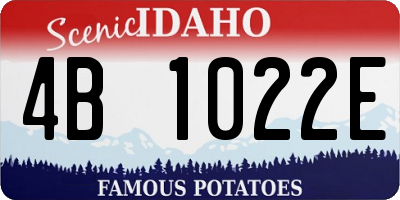 ID license plate 4B1022E