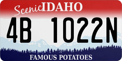 ID license plate 4B1022N