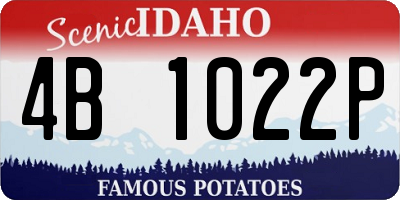 ID license plate 4B1022P