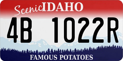 ID license plate 4B1022R