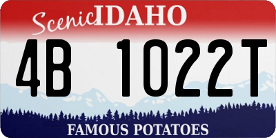 ID license plate 4B1022T