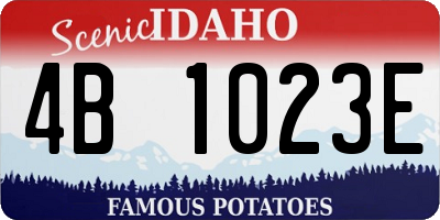ID license plate 4B1023E