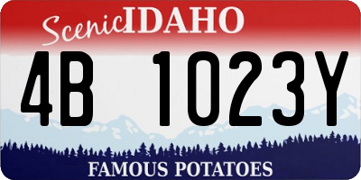 ID license plate 4B1023Y